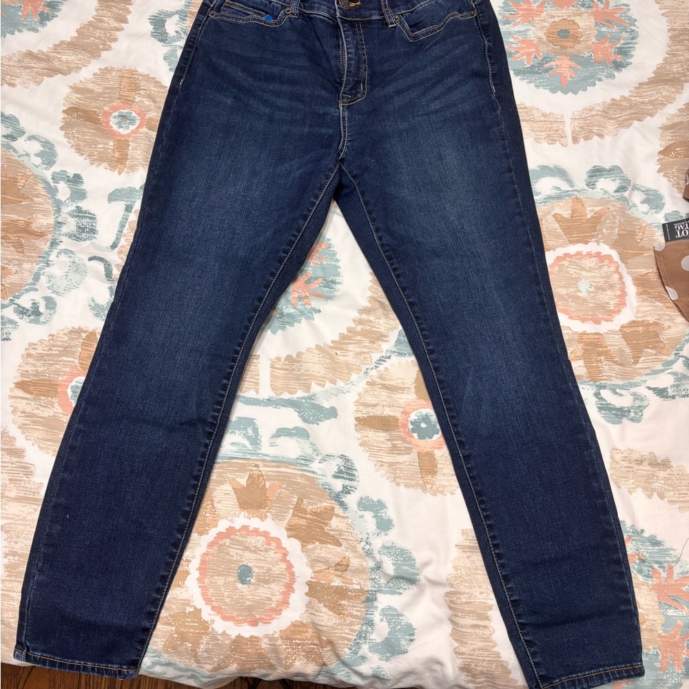 New York & Company Dark Blue Skinny Jeans